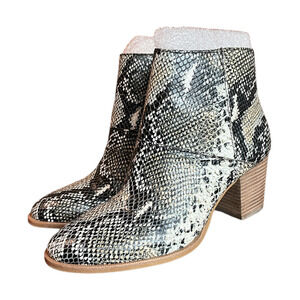 Madewell The Rosie Ankle Boot In Snake Embossed Leather